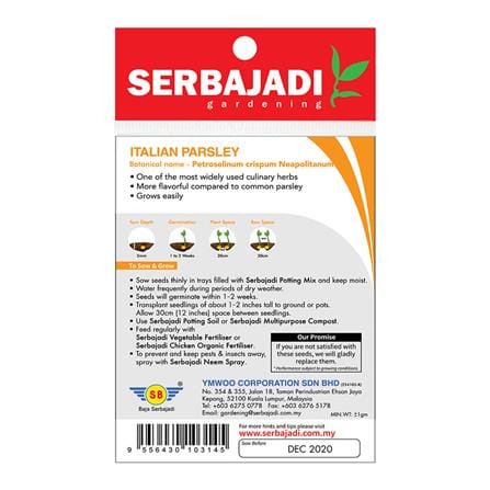 BAJA SERBAJADI ITALIAN PARSLEY HERB SEED HS01 1GM