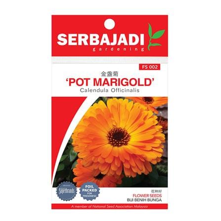 BAJA SERBAJADI POT MARIGOLD, CALENDULA OFFICINALIS FLOWER SEED FS002 1GM