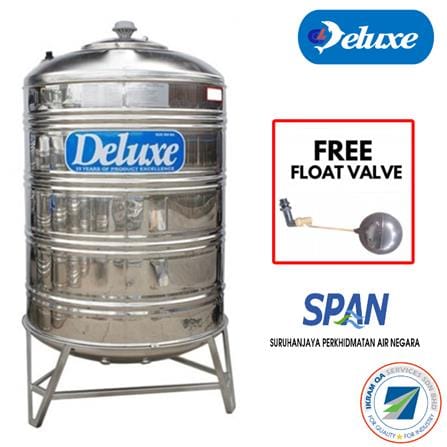 DELUXE STAINLESS STEEL WATER TANK VERTICAL WITH STAND ROUND BOTTOM CL10KT 500L