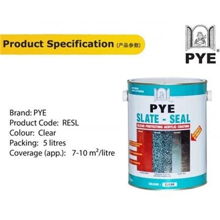 PYE SLATE SEAL CLEAR PROTECTING ACRYLIC COATING 5L