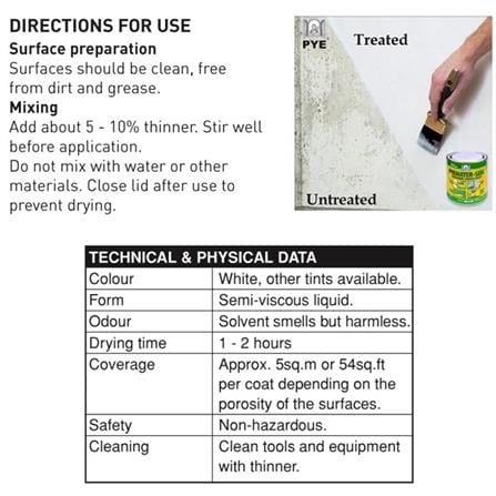 PYE WATER-SEAL STONE PROTECTION CHEMICAL 5L