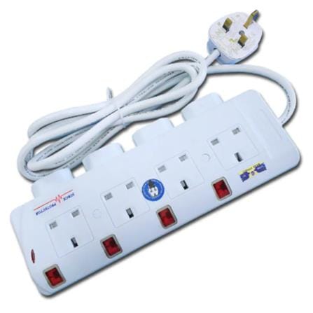 SUM 8 GANG 2M EXTENSION SOCKET WITH NEON S7844N