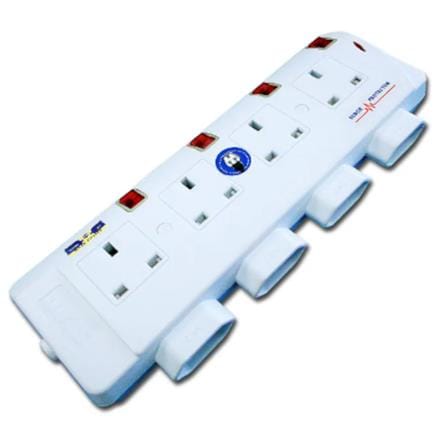 SUM 8 GANG 2M EXTENSION SOCKET WITH NEON S7844N