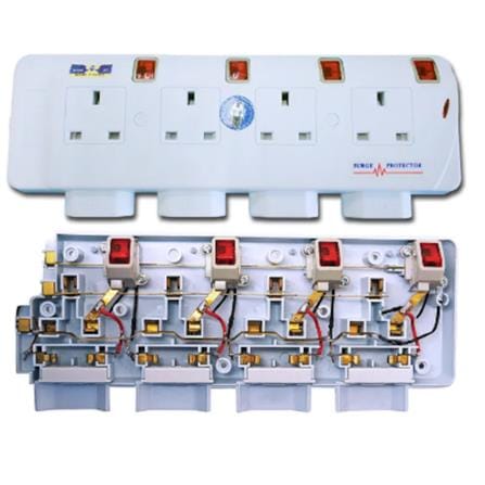 SUM 8 GANG 2M EXTENSION SOCKET WITH NEON S7844N