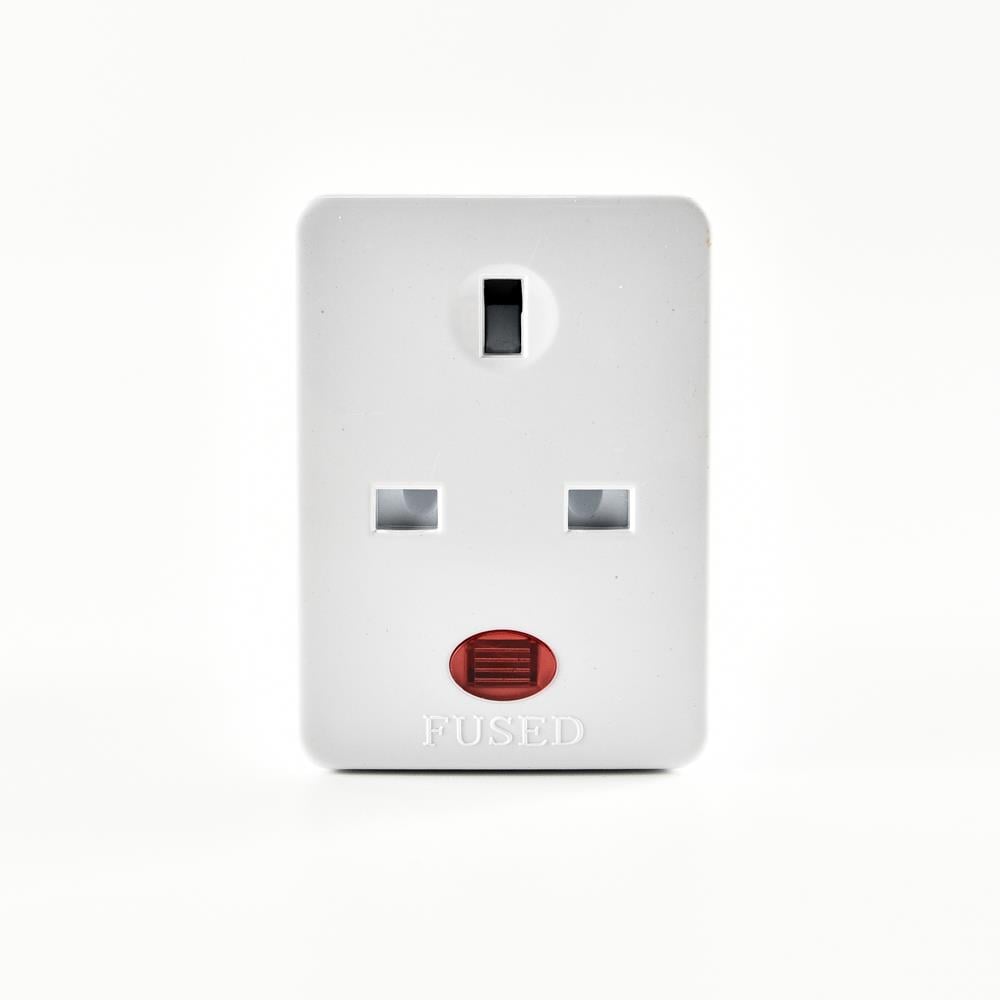 3PIN 3WAY ADAPTOR WITH NEON + SURGE S703N-BP NESLY