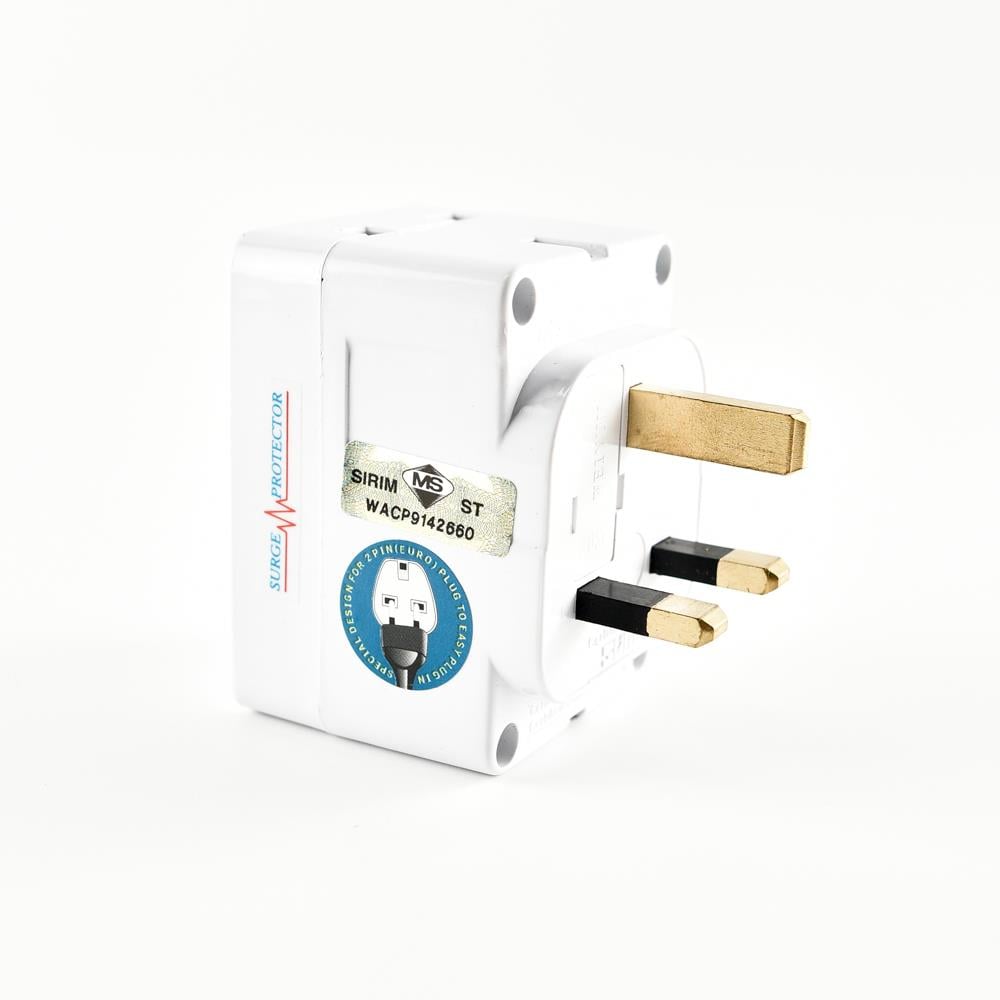 3PIN 3WAY ADAPTOR WITH NEON + SURGE S703N-BP NESLY