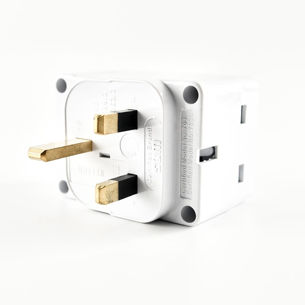 3PIN 3WAY ADAPTOR WITH NEON + SURGE S703N-BP NESLY
