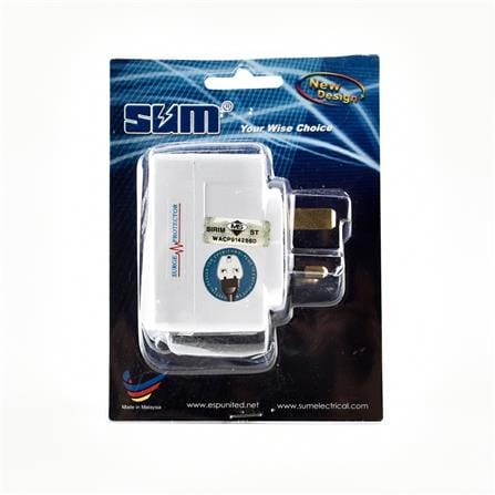 3PIN 3WAY ADAPTOR WITH NEON + SURGE S703N-BP NESLY