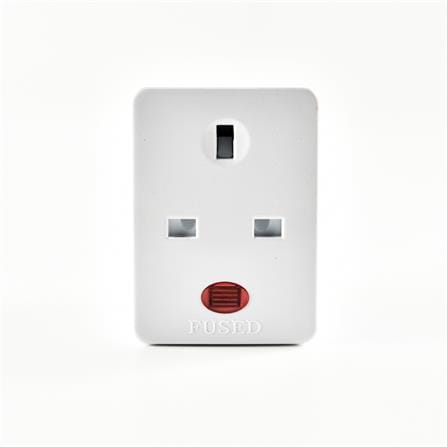 3PIN 3WAY ADAPTOR WITH NEON + SURGE S703N-BP NESLY