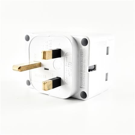 3PIN 3WAY ADAPTOR WITH NEON + SURGE S703N-BP NESLY