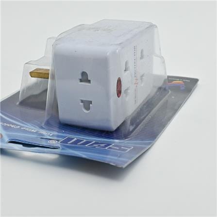 2PIN 4WAY ADAPTOR WITH NEON + SURGE S740N-BP NESLY