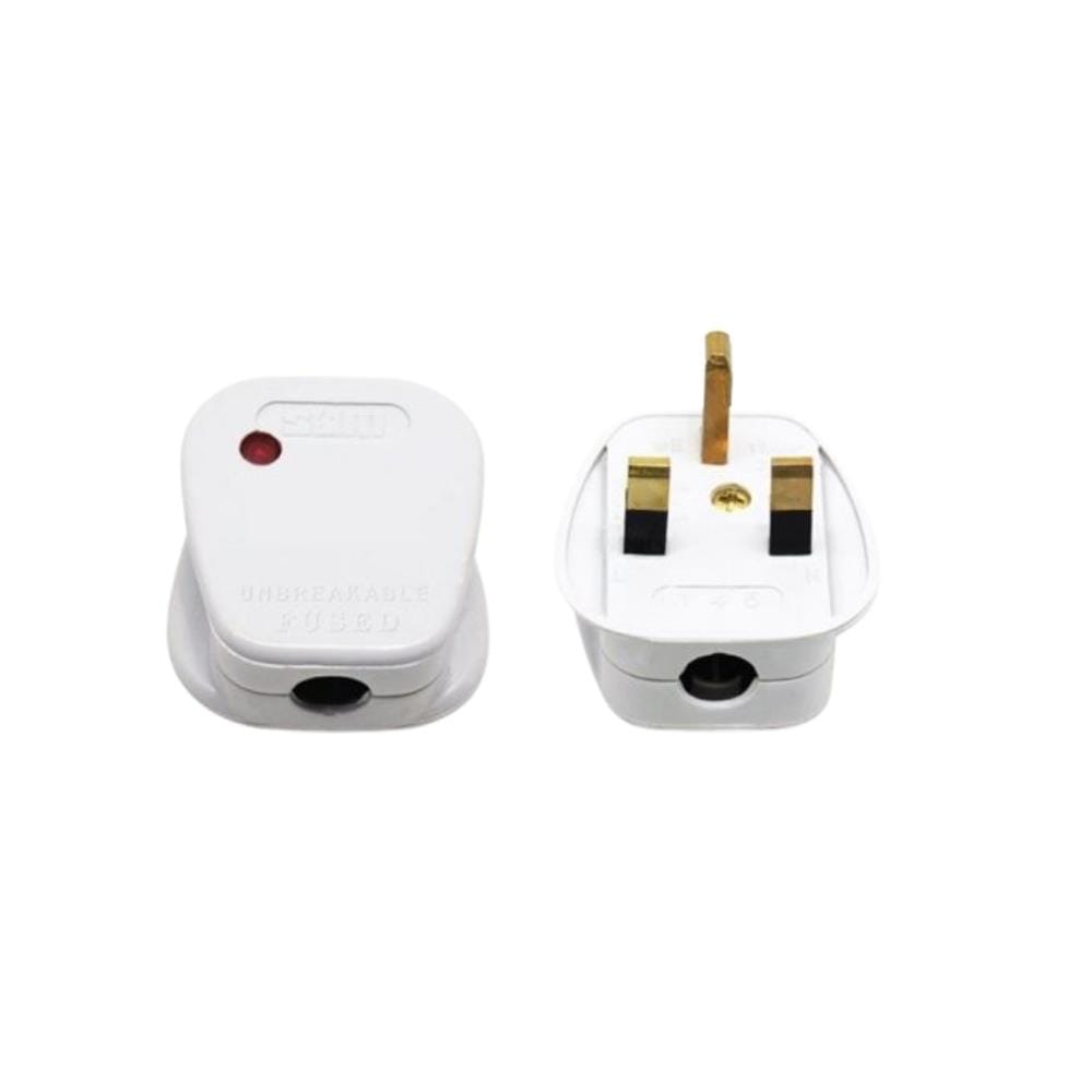 SUM 13AMP PLUG TOP WITH NEON 145N(BP) WHITE