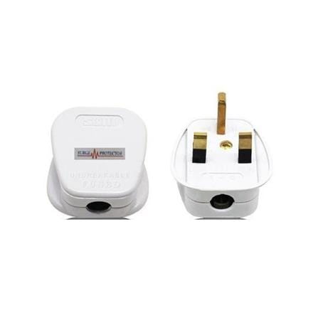 SUM 13AMP PLUG TOP WITH SURGE S145(BP) WHITE