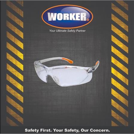 WORKER INDOOR AND OUTDOOR SAFETY GOGGLE CLEAR WE400C