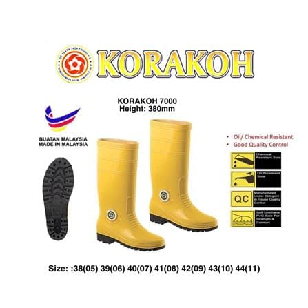 RUBBER BOOTS KORAKOH YELLOW #42