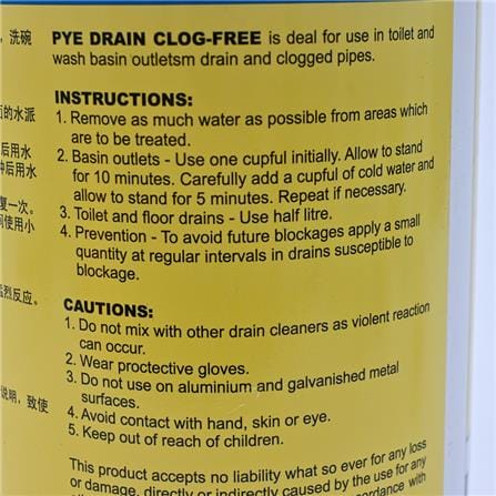 PYEDRAIN CLOG-FREE 1L