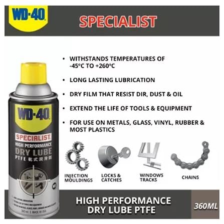 WD-40 SPECIALIST DRY LUBE HIGH PERFORMANCE PTFE 283G