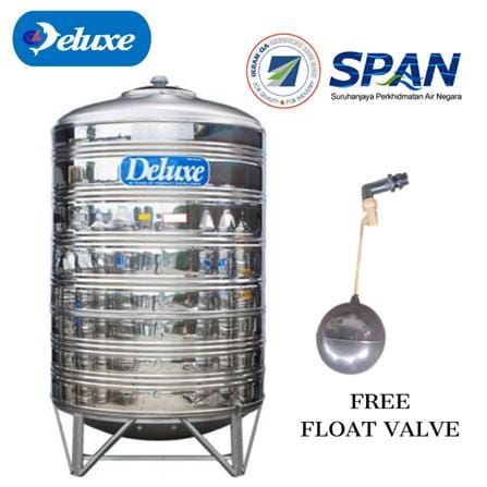 DELUXE STAINLESS STEEL WATER TANK VERTICAL WITH STAND ROUND BOTTOM CL120K 6,000L