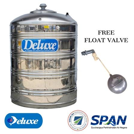 DELUXE STAINLESS STEEL WATER TANK VERTICAL WITHOUT STAND FLAT BOTTOM CL120F 6,000L