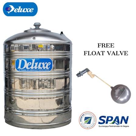 DELUXE STAINLESS STEEL WATER TANK VERTICAL WITHOUT STAND FLAT BOTTOM CL160F 7,500L