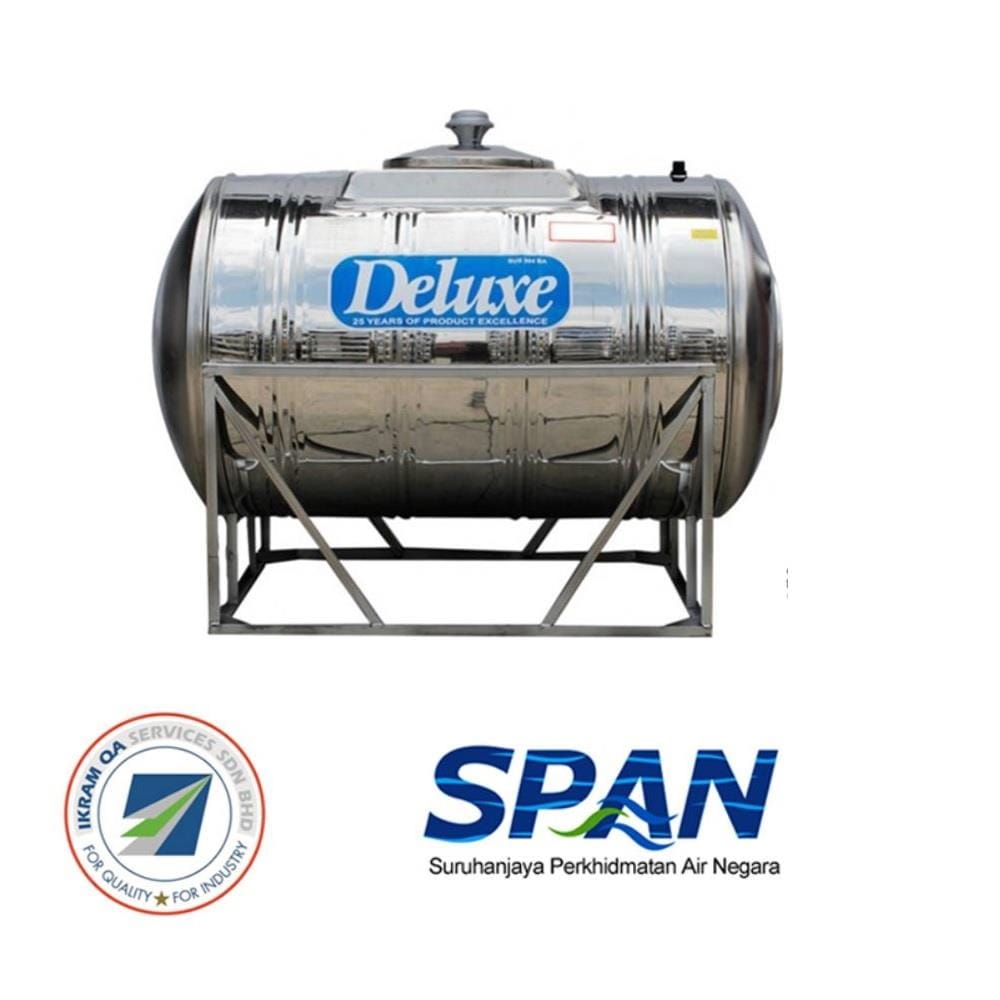 DELUXE STAINLESS STEEL WATER TANK HORIZONTAL WITH STAND CL10KH 500L