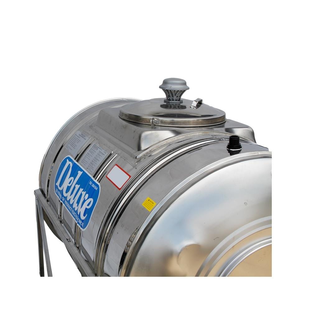 DELUXE STAINLESS STEEL WATER TANK HORIZONTAL WITH STAND CL220KH 10,000L