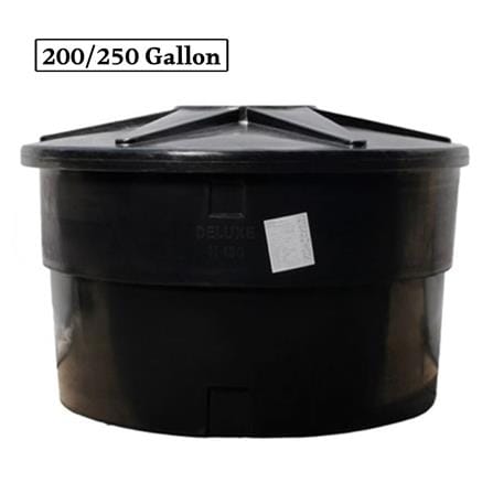 DELUXE POLYETHYLENE WATER TANK N200RD ROUND TYPE 200/250 GALLON
