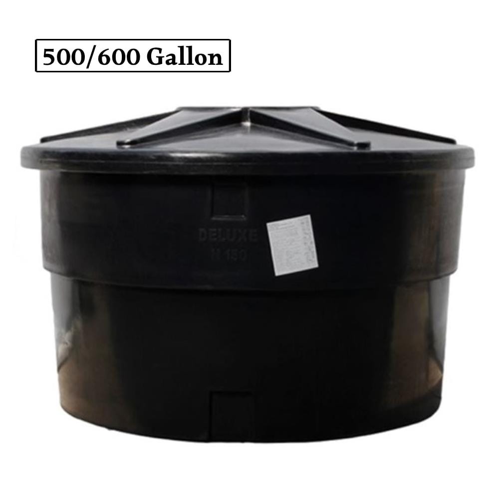 DELUXE POLYETHYLENE WATER TANK N500RD ROUND TYPE 500/600 GALLON