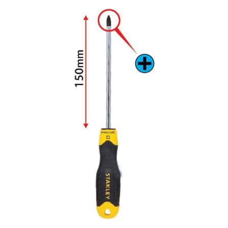 STANLEY CUSHION GRIP SCREWDRIVER (+) 1 x 150mm