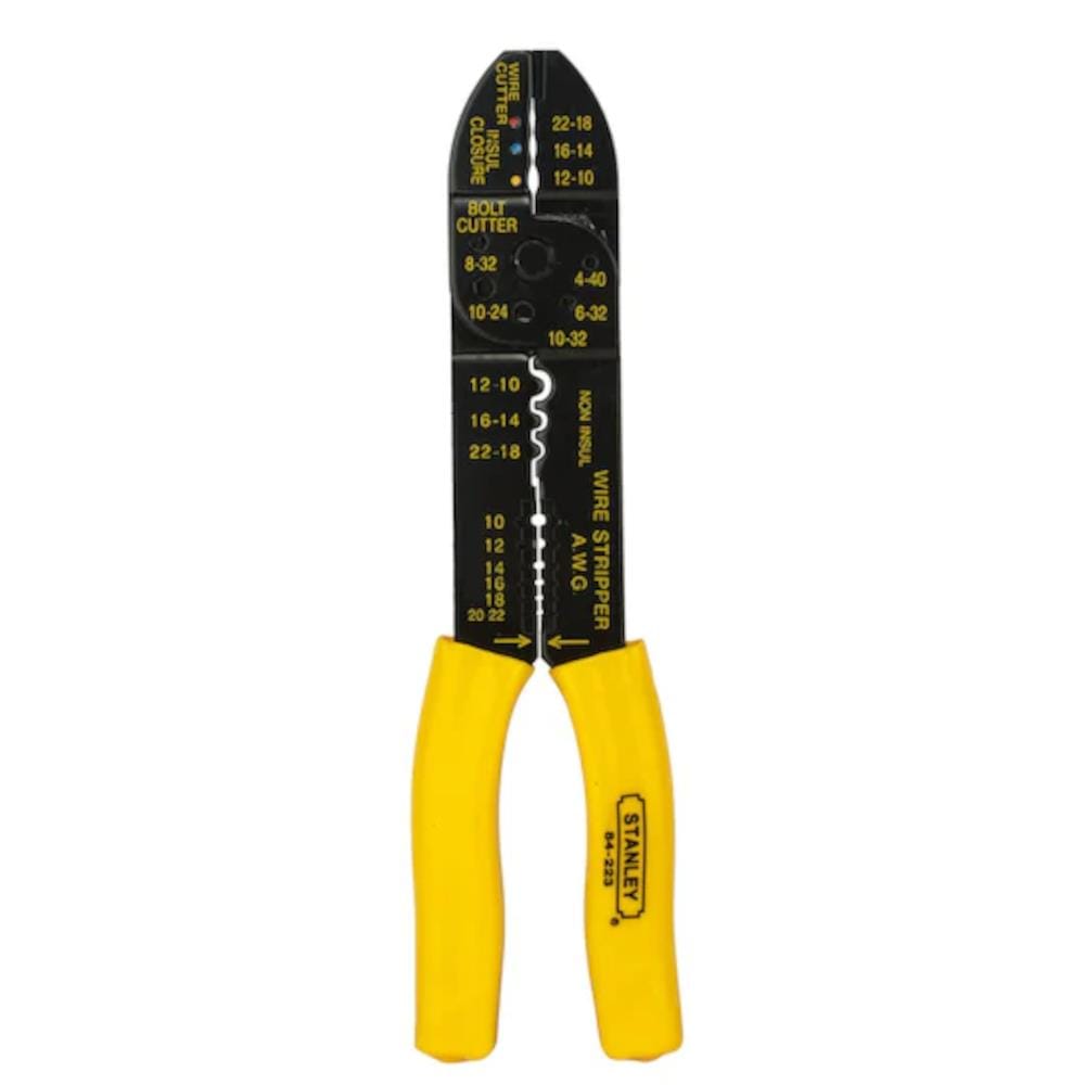 STANLEY  CRIMPING PLIER 9"  (YELLOW-BLACK)