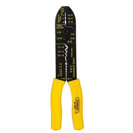 STANLEY  CRIMPING PLIER 9"  (YELLOW-BLACK)