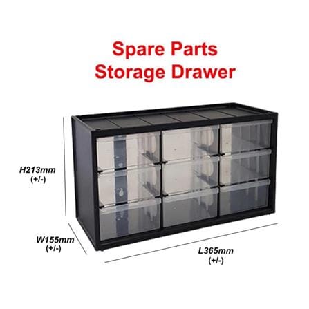 JUN HONG DIY TOOLBOX 9DII 9 DRAWER PTS CT (B)