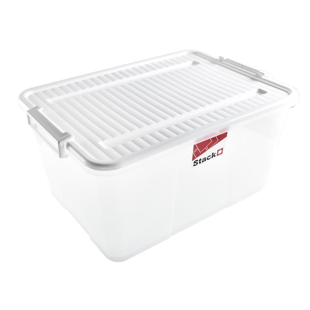 STORAGE BOX WITH WHEELS STACKO 2555 35.5L WHITE