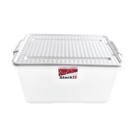 STORAGE BOX WITH WHEELS STACKO 2555 35.5L WHITE