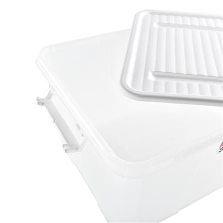 STORAGE BOX WITH WHEELS STACKO 2555 35.5L WHITE