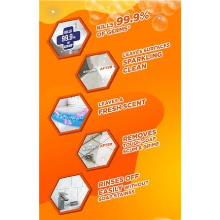 MR MUSCLE BATHROOM REGULAR (KILL 99% OF GERMS) 900ML