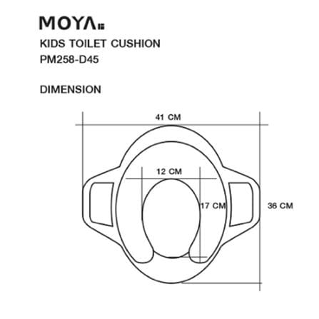 MOYA KID CUSHION TOILET SEAT PM258-D45 (H7xW41xD36.50 CM) YELLOW