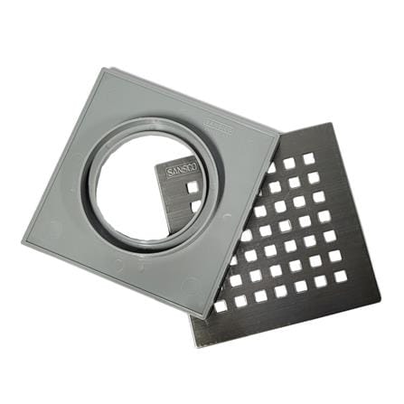 SANSICO STAINLESS STEEL GRATING CHESS PLASTIC COLLAR  S2-CHS2R 6"X6"