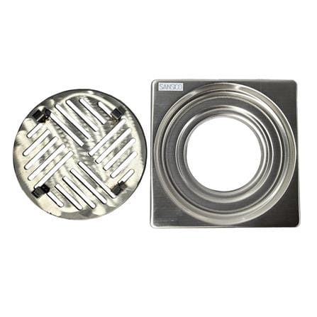 SANSICO STAINLESS STEEL GRATING CHEQUER ROUND S2CQRR 6"X6"