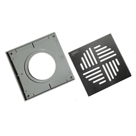 SANSICO STAINLESS STEEL GRATING CHEQUER PLASTIC COLLAR S2CQS2R 6"X6"