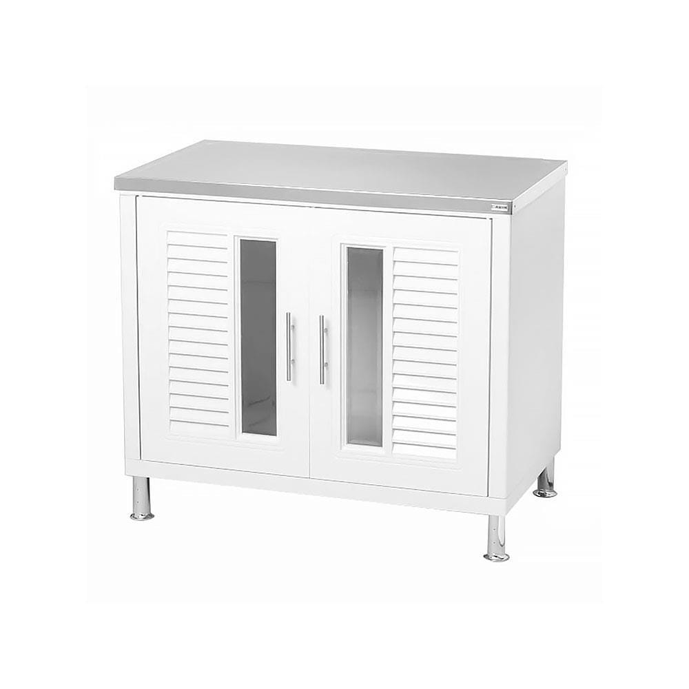 KING BASE CABINET STAINLESS STEEL TOP NUVO WH