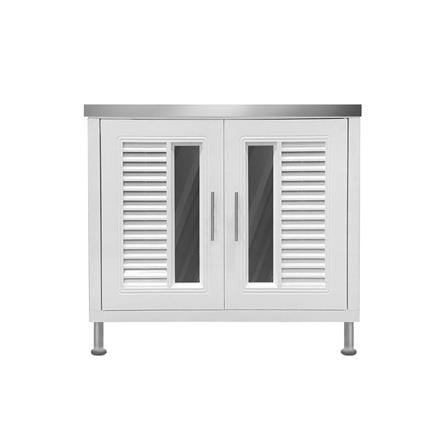 KING BASE CABINET STAINLESS STEEL SINK NUVO WHITE