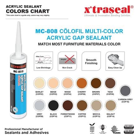 X'TRASEAL ACRYLIC SEALANT 480G MC-808 FW