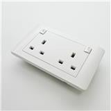 SCHNEIDER ZENCELO SWITCH SOCKET 13A TWIN GANG WHITE