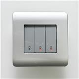 ZENCELO 3 GANG 1 WAY SWITCH SCHNEIDER SILVER SATIN
