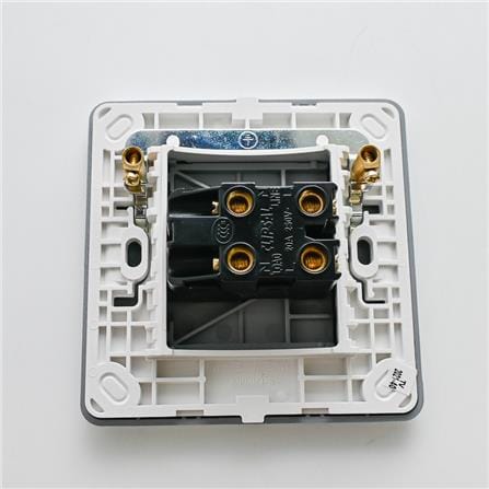 ZENCELO 20A 1 GANG DOUBLE POLE SWITCH SCHNEIDER SILVER SATIN