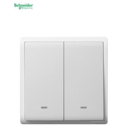 SCHNEIDER PIENO 2 GANG 1 WAY SWITCH WHITE E8232L1F G11