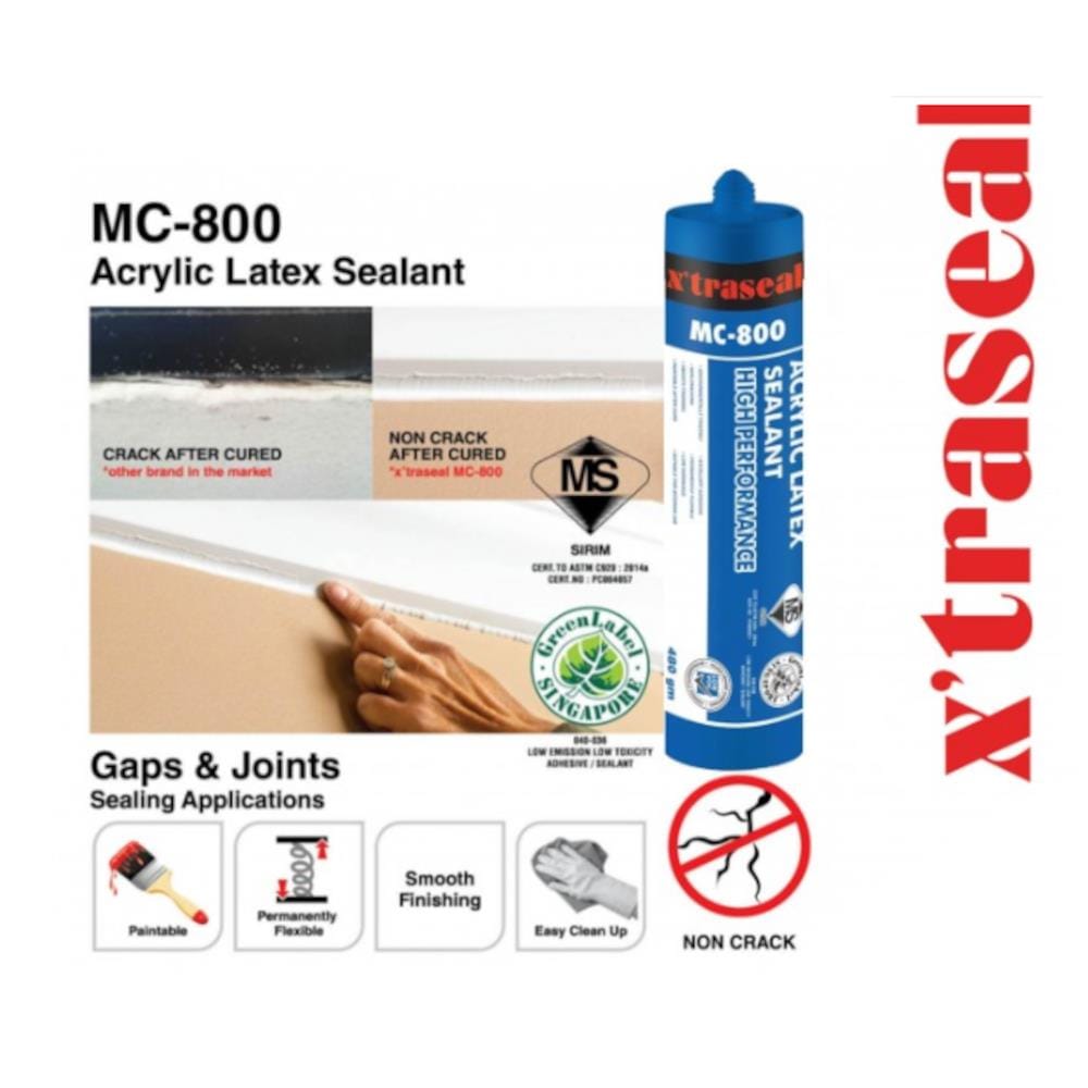 X'TRASEAL ACRYLIC LATEX SEALANT MC800 WHITE