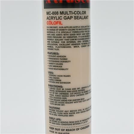 X'TRASEAL MULTI-COLOUR ACRYLIC GAP SEALANT 480G MC-808 BEIGE