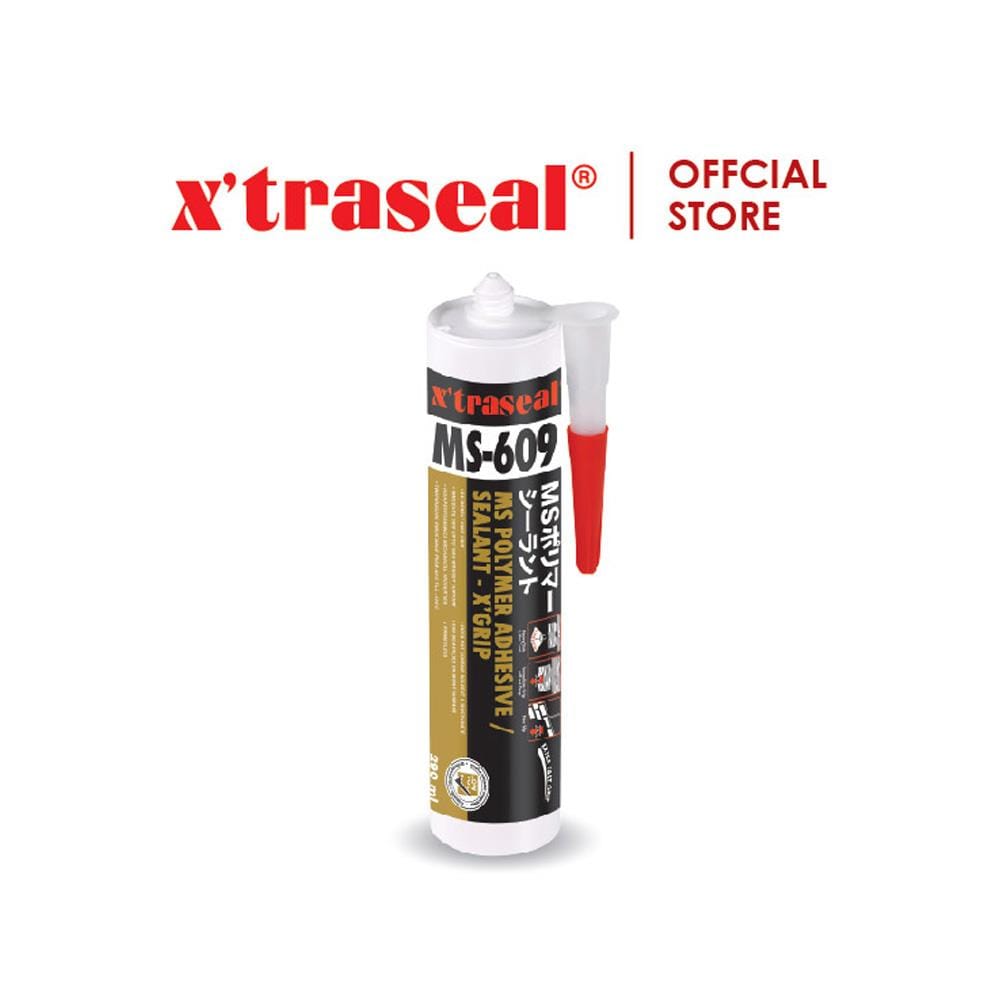 X'TRASEAL POLYMER ADHESIVE SEALANT X'GRIP 290ML MS609 WHITE